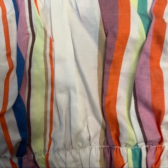 NWOT H&M X Lemlem Striped Lyocell Linen Blend Crop Top Size Large - Picture 6 of 8